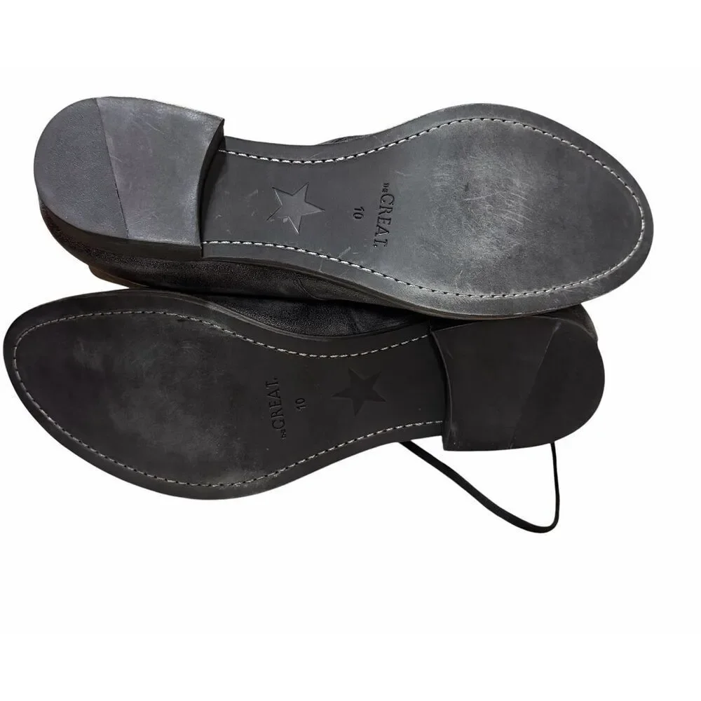 THE GREAT Distressed Boxcar Boot in Black NWB Size 10